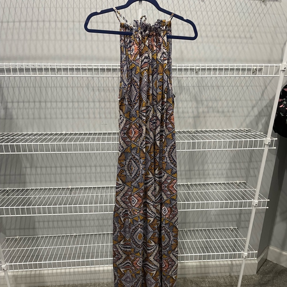 High neck maxi dress